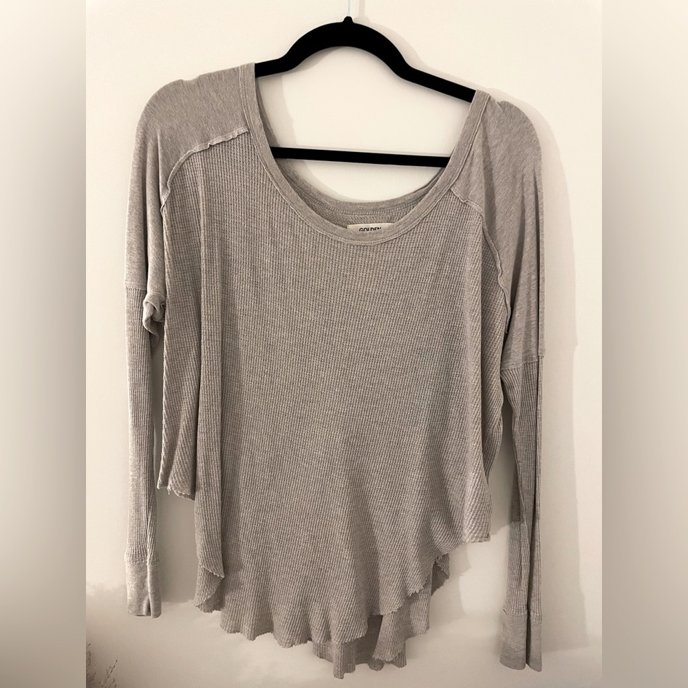 TNA waffle knit top